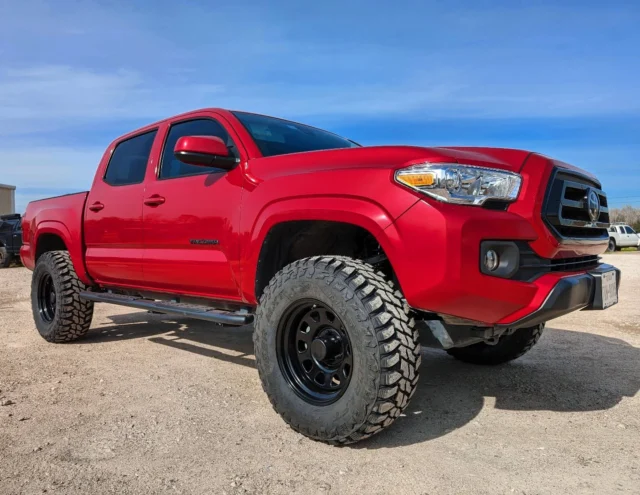 RC 3", 17X9 RC Steel Wheels, 295/70R17 Master Craft MXT, Body Mount Chop